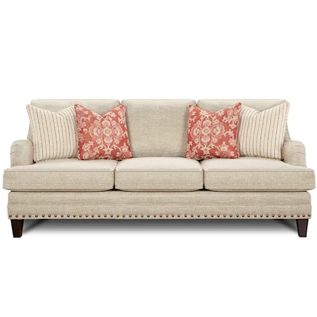 Transitional Sofa with Nail Head Trim